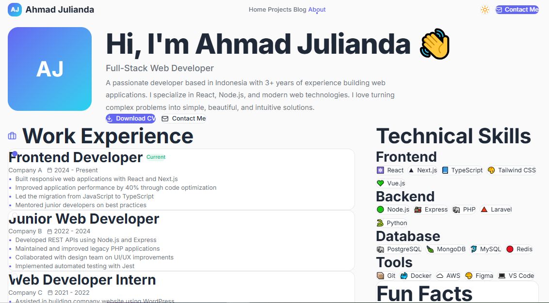Personal Portfolio Website